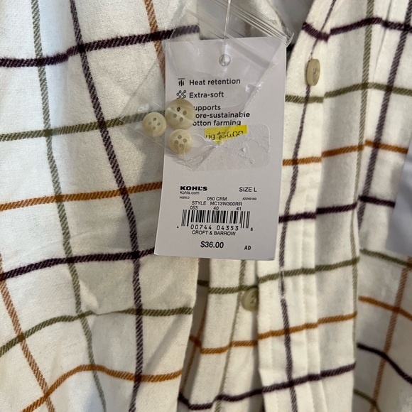 Croft and Barrow Flannel Shirt - Picture 4 of 5